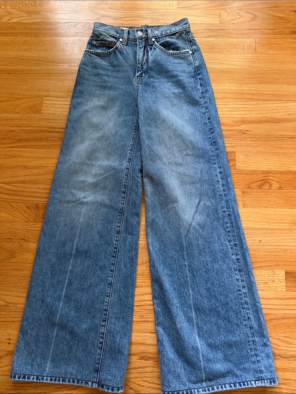 BLDWN High-Rise Wide Leg Retrograde Jeans Denim 24